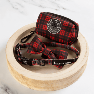 Trail & Glow® Harness Bundle Set - The Red Tartan One - Bailey and Coco (UK)