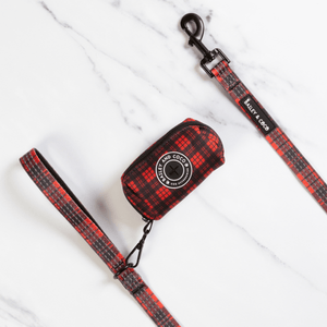 Trail & Glow® Harness Bundle Set - The Red Tartan One - Bailey and Coco (UK)