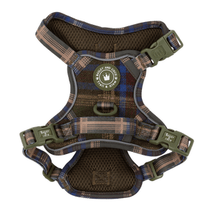 Trail & Glow Tweed Dog Harness - Colour Drops - Mayfair Tweed