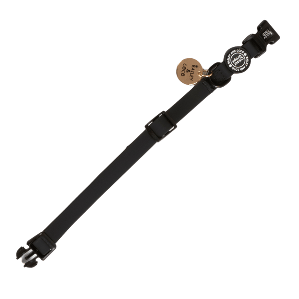 Waterproof Adjustable Collar - Colour Drops - Jet Black - Bailey and Coco (UK)