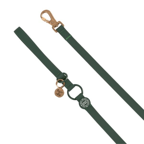 Waterproof Dog Lead - Colour Drops - Forest Green - Bailey and Coco (UK)