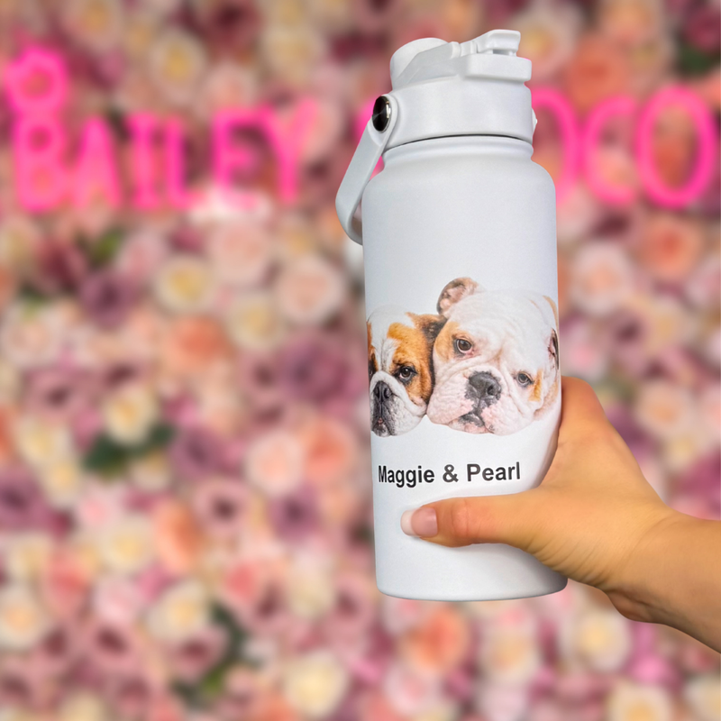 Your Dog on a Bottle (Personalised) – 1L Switch Bottle - Bailey and Coco (UK)