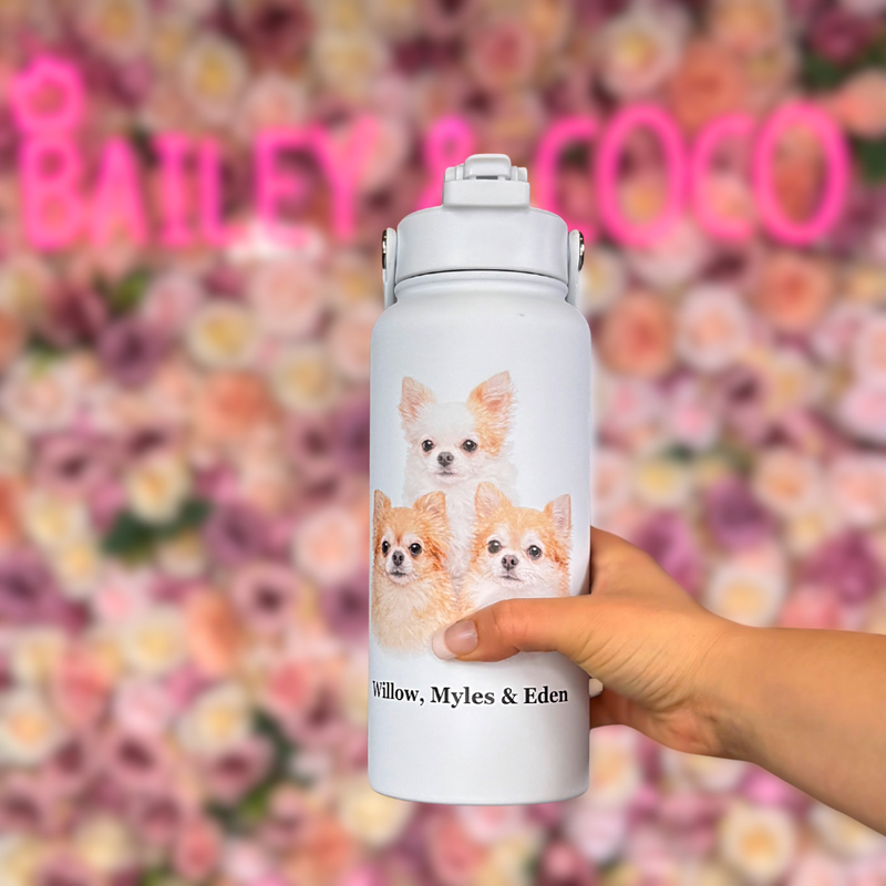 Your Dog on a Bottle (Personalised) – 1L Switch Bottle - Bailey and Coco (UK)