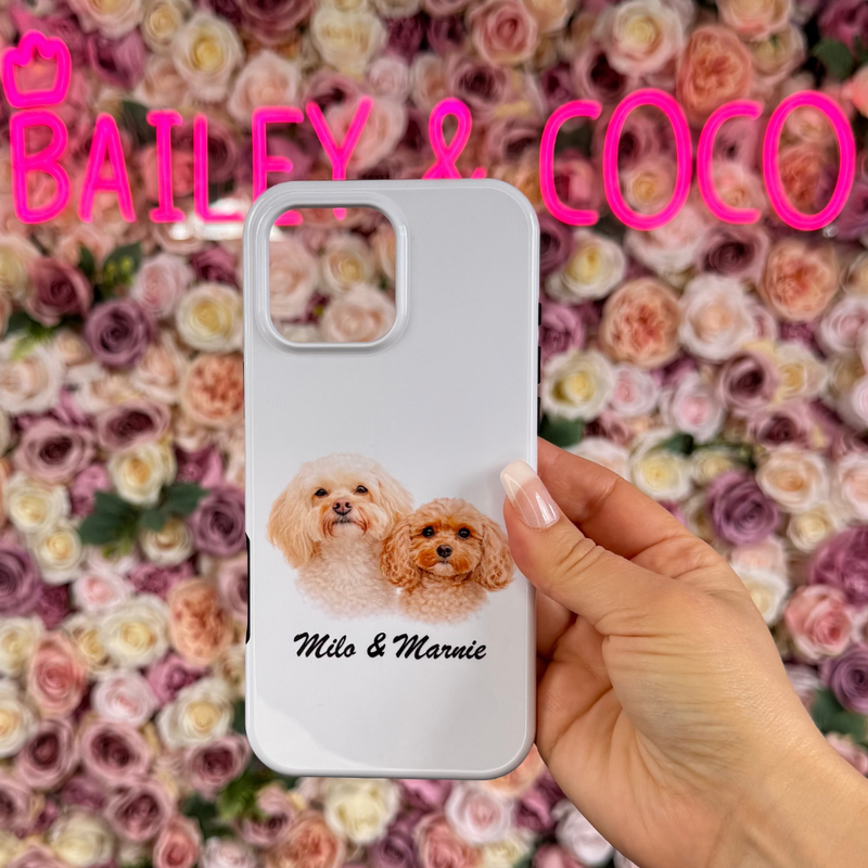 Your Dog on a Phone Case (Personalised) - Bailey and Coco (UK)