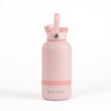 2 - in - 1 Dog Walking Water Bottle with Straw & Treat Bowl - 1L - Ballet Pink - Bailey and Coco (UK)