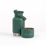 2 - in - 1 Dog Walking Water Bottle with Straw & Treat Bowl - 1L - Forest Walk - Bailey and Coco (UK)
