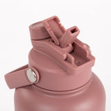 2 - in - 1 Dog Walking Water Bottle with Straw & Treat Bowl - 1L - Rosewood - Bailey and Coco (UK)