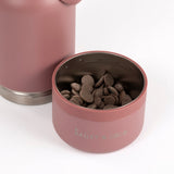 2 - in - 1 Dog Walking Water Bottle with Straw & Treat Bowl - 1L - Rosewood - Bailey and Coco (UK)