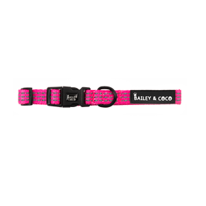 Pink Dog Collar - Trail & Glow® Collar: The Hot Pink One