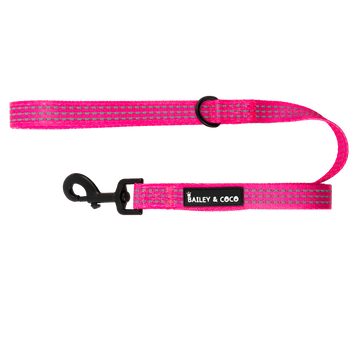 Trail & Glow® Fabric Dog Lead 5ft - The Hot Pink One.
