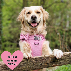 Bubblegum Pink Tweed Dog Harness - No Pull & Reflective | Trail & Glow®