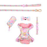Trail & Glow Dog Harness Bundle Set - Colour Drops - Candy Floss