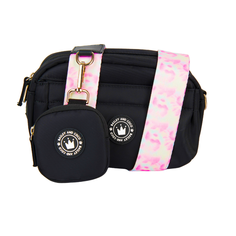 Mini Magnetic Snap Dog Walking Bag with Candy Floss Strap