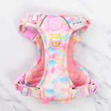 Tie Dye Dog Harness - Colour Drops - Candy Floss