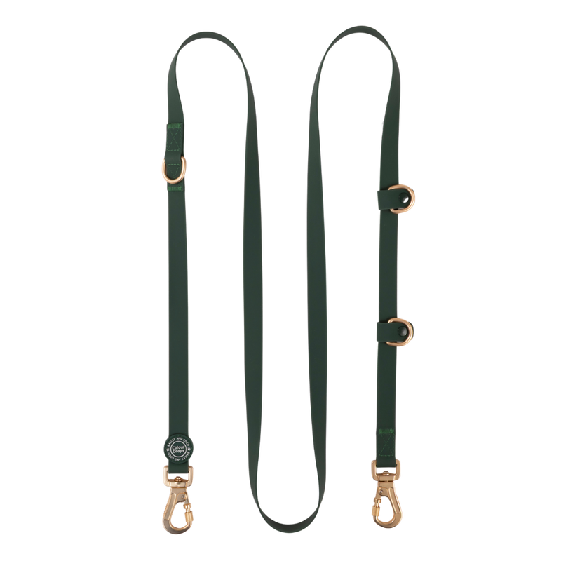 Hands-Free Double Ended Dog Lead – Forest Green