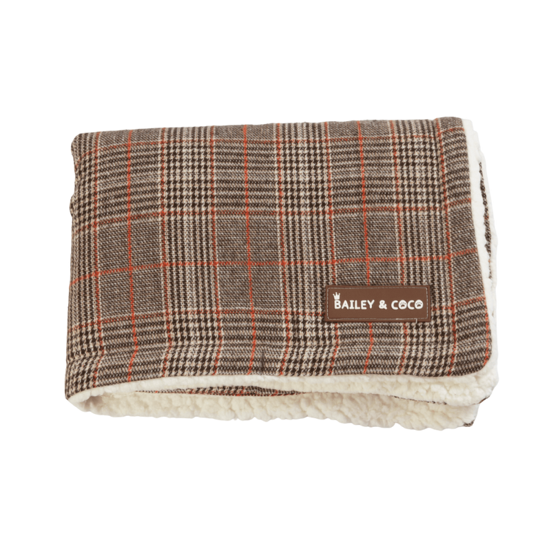 Heritage Plaid Dog Blanket - Soft Sherpa Lined