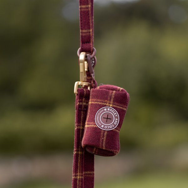 Poo Bag Holder - Colour Drops - Mulberry Plaid - alternate view