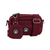 Premium Mulberry Tweed Dog Walking Bag