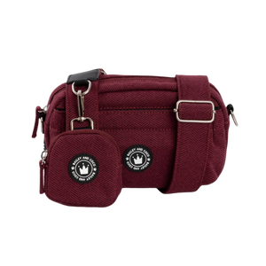 Premium Mulberry Tweed Dog Walking Bag