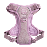 Trail & Glow Tweed Dog Harness - Colour Drops - Plum Tweed