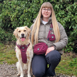 Premium Mulberry Tweed Dog Walking Bag