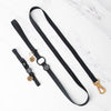 Waterproof Dog Lead & Collar Set - Colour Drops - Jet Black