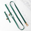 Waterproof Dog Lead & Collar Set - Colour Drops - Forest Green