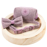 Adjustable Collar - Colour Drops - Plum Tweed