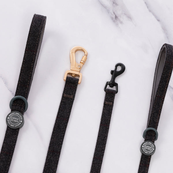 Trail & Glow Lightweight Mini Dog Lead 5ft - Colour Drops - Charcoal Tweed - alternate view