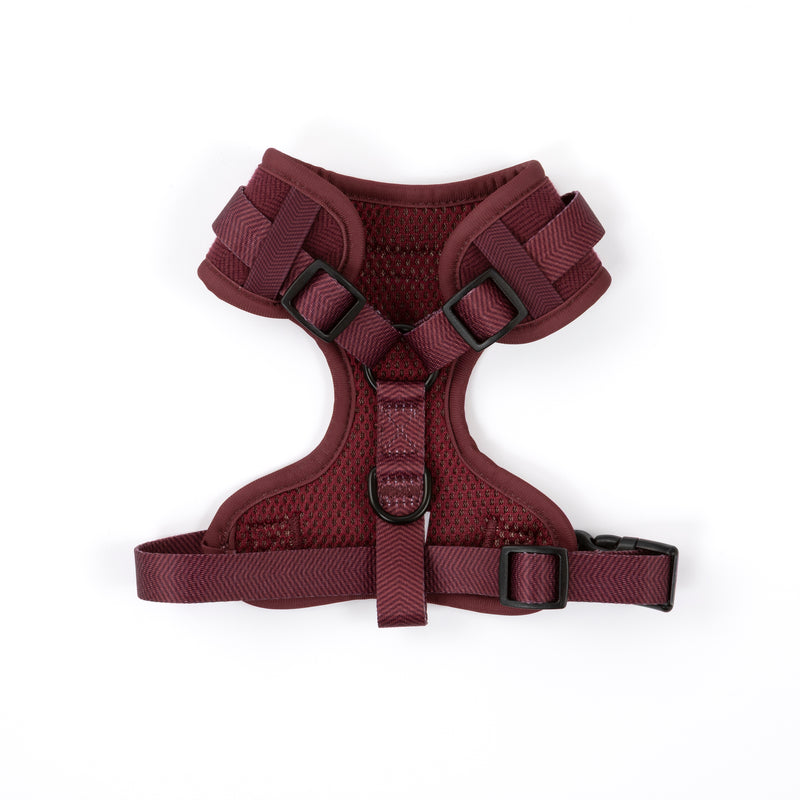 Mulberry Tweed Dog Harness - Adjustable Neck Dog Harness