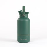 2-in-1  Dog Walking Water Bottle with Straw & Treat Bowl  - 1L - Forest Walk