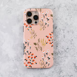 Blush Pink Floral iPhone 14 Case - front view