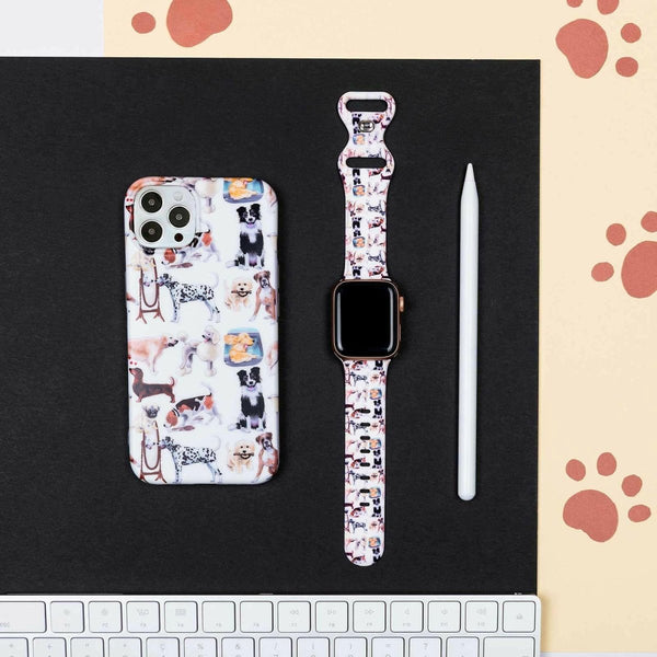 A Dog's Tail Apple Watch Strap - White - alternate view