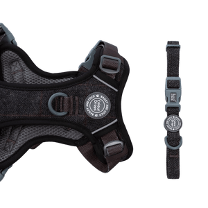 Adjustable Collar - Colour Drops - Charcoal Tweed