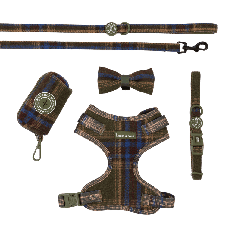 Adjustable Dog Harness Bundle Set - Mayfair Tweed - Bailey and Coco (UK)