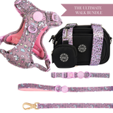 Be Unique Colour Drops - Adjustable Dog Harness, Lead, Collar & Black Dog Walking Bag Bundle - Bailey and Coco (UK)