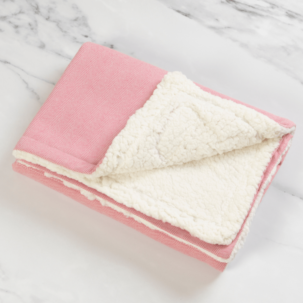 Bubblegum Pink Tweed Dog Blanket - Soft Sherpa Lined - Bailey and Coco (UK)