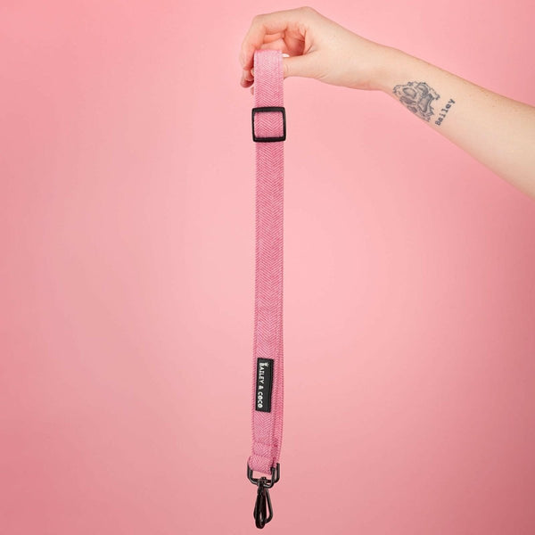 Bubblegum Pink Tweed *STRAP ONLY* for Dog Walking Bags - Bailey and Coco (UK)