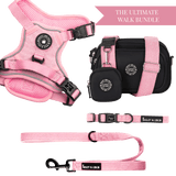 Bubblegum Tweed Adjustable Dog Harness, Lead, Collar & Dog Walking Bag Bundle - Bailey and Coco (UK)