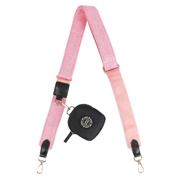 Bubblegum Tweed Strap for Dog Walking Bag - Bailey and Coco (UK)