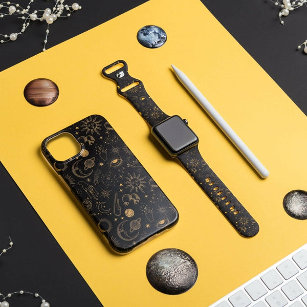Celestial Apple Watch Strap - Black - alternate view