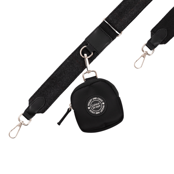 Charcoal Tweed Strap for Dog Walking Bag - Bailey and Coco (UK)
