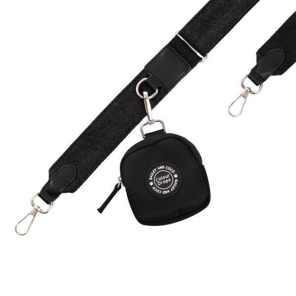 Charcoal Tweed Strap for Dog Walking Bag - Bailey and Coco (UK)