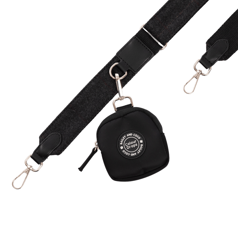 Charcoal Tweed Strap for Dog Walking Bag - Bailey and Coco (UK)