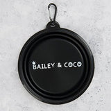 Collapsible Dog Water Bowl - Black - Bailey and Coco (UK)