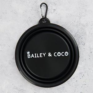 Collapsible Dog Water Bowl - Black - Bailey and Coco (UK)
