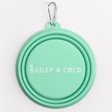 Collapsible Dog Water Bowl - Mint Breeze - Bailey and Coco (UK)