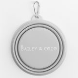 Collapsible Dog Water Bowl - Pebble Grey - Bailey and Coco (UK)