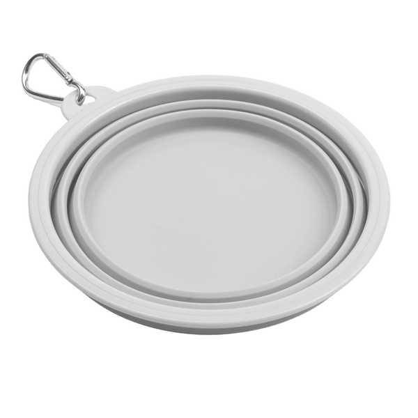 Collapsible Dog Water Bowl - Pebble Grey - Bailey and Coco (UK)