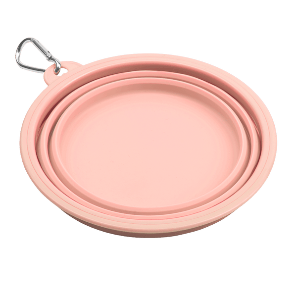 Collapsible Dog Water Bowl - Petal Pink - Bailey and Coco (UK)